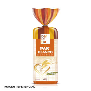 Pan de Molde Blanco sin Corteza Barletta 600 g.