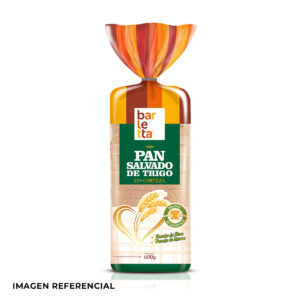 Pan de Molde Salvado de Trigo sin Corteza Barletta  600 g.