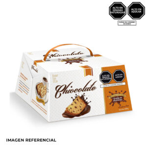 Paneton con chispas sabor a chocolate Barletta caja 500 g.