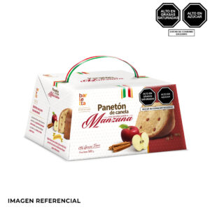 Paneton con chispas sabor a manzana Barletta caja 500 g.